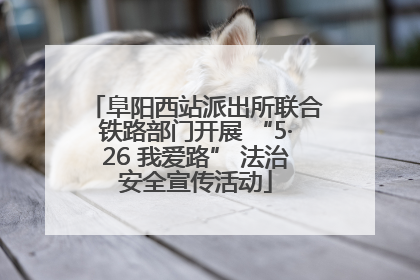 阜阳西站派出所联合铁路部门开展 “5·26 我爱路” 法治安全宣传活动