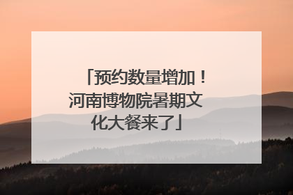 预约数量增加！河南博物院暑期文化大餐来了