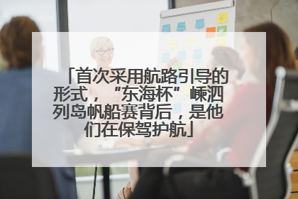 首次采用航路引导的形式，“东海杯”嵊泗列岛帆船赛背后，是他们在保驾护航