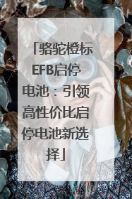 骆驼橙标EFB启停电池：引领高性价比启停电池新选择
