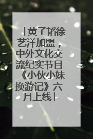 黄子韬徐艺洋加盟，中外文化交流纪实节目《小伙小妹换游记》六月上线