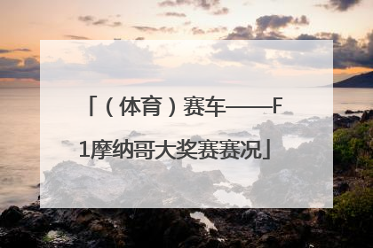 （体育）赛车——F1摩纳哥大奖赛赛况