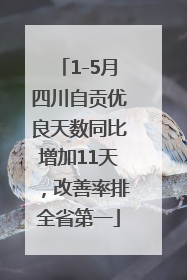 1-5月四川自贡优良天数同比增加11天，改善率排全省第一