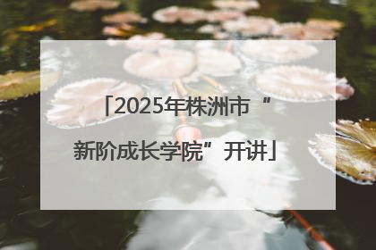 2025年株洲市“新阶成长学院”开讲