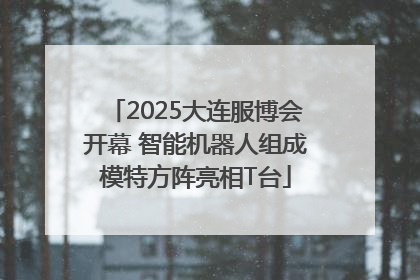 2025大连服博会开幕 智能机器人组成模特方阵亮相T台