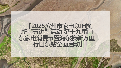 2025滨州市家电以旧换新“五进”活动 第十九届山东家电消费节暨海尔换新万里 行山东站全面启动