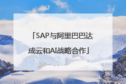 SAP与阿里巴巴达成云和AI战略合作